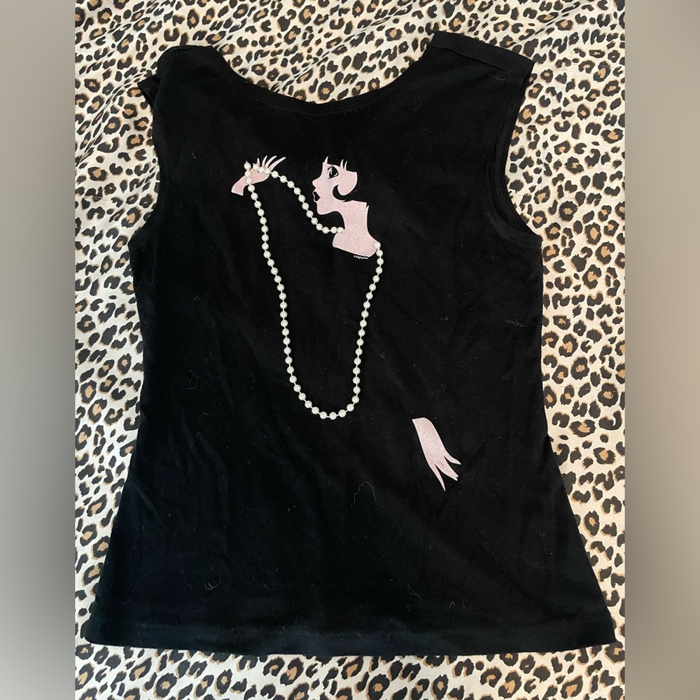pearl beaded graphic tee
